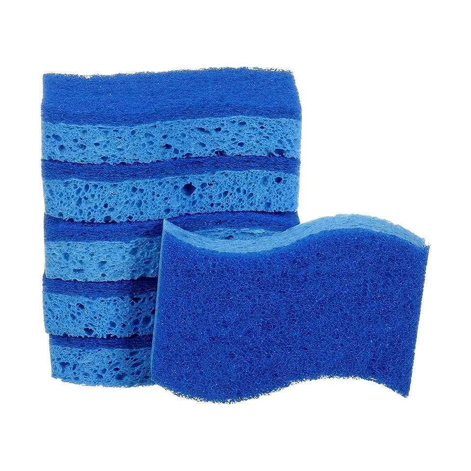 Non Scratch Cellulose Sponge Scrub with Scouring Pad