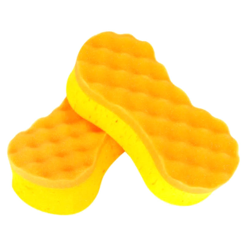 Orange Medium Wave Figure 8 Car Wash Sponge