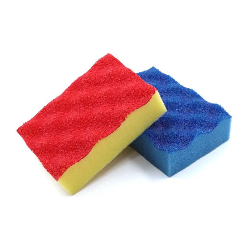 Sandblasted Coating Wave Sponge for Kitchen Cleaning
