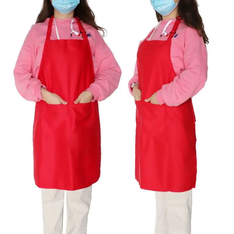 Large Pockets Chef Apron Cross Back Apron for Men Women