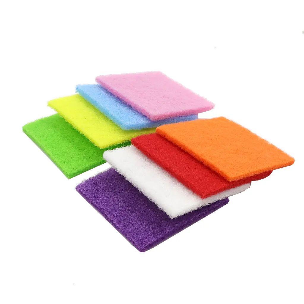 Colorful Scouring Pads Sponge Cleaning Dishcloths Bowl Scrubbers for Kitchen