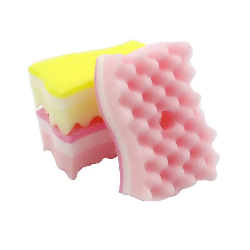 Kitchen Multifunctional Double Sided Cleaning Sponge Dishwashing Sponge