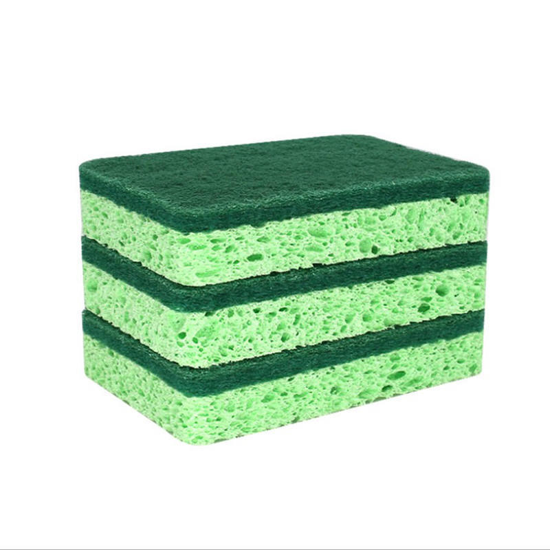 Eco-friendly biodegradable kitchen scrub cellulose sponge