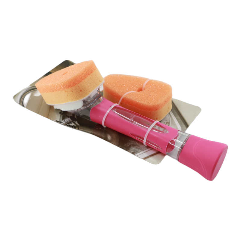 Non-Scratch Refill Pads Replaceable Sponge Brush with Detergent
